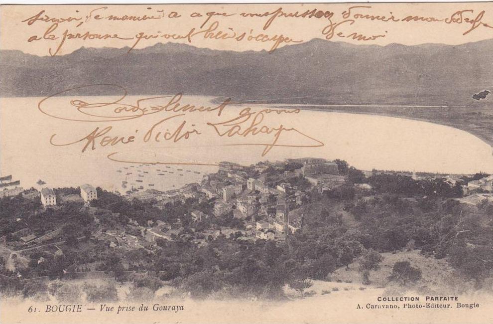 ALGERIE  BOUGIE  vue prise du Gouraya