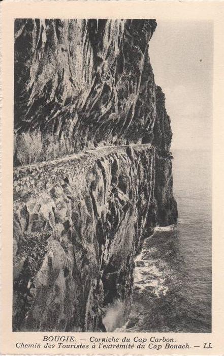 Bougie - Corniche du Cap Carbon, Chemin des Touristes à l'extrémité du Cap Bouach