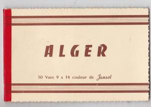 ALGER  CARNET DE 10 CP  COULEUR  DE JANSOL  PAS CONNU