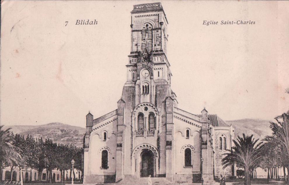 cpa Blidah église Saint Charles 7