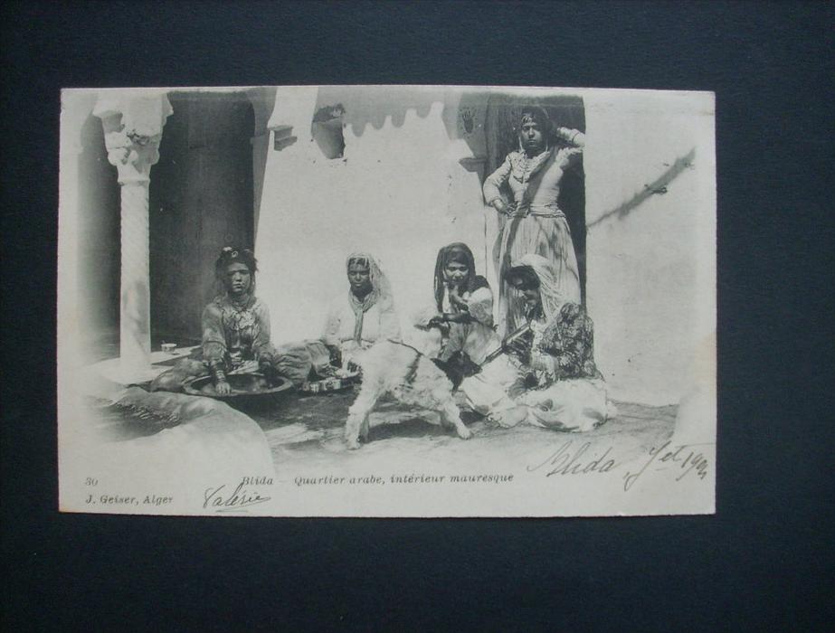 BLIDA quartier arabe intérieur mauresque -  j. geiser 30  - PRECURSEUR  CIRCULEE 1904 L128A