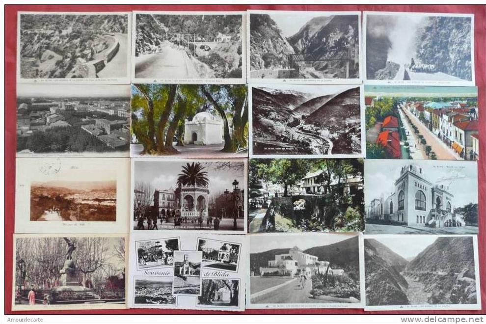 CPA N°4679 / LOT DE 27 CARTES DE BLIDA ET LES GORGES DE LA CHIFFA