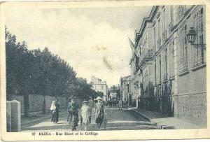 Algérie Blida . Rue Bizot et le Collège