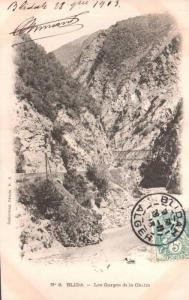 ALGERIE BLIDA LES GORGES DE LA CHIFFA CARTE PRECURSEUR CIRCULEE 1903