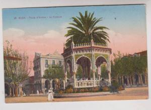 CPA BLIDA, PLACE D ARMES, LE KIOSQUE en 1941!! (tampon militaire tirailleurs)