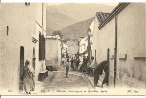 Blida - Maisons mauresques au Quartier Arabe - belle animation
