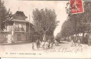 BLIDA (ALGERIE) Avenue Amand-Le Goff en 1912  (Belle animation)