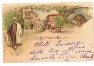 $3-2705 ALGERIA BLIDAH GRUSS LITO 1900 VIAGGIATA IN ITALIA