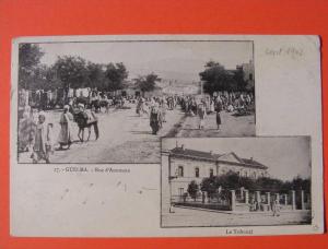 CPA - Algérie - Guelma - Multivue - Rue d´Announa, Tribunal (1902)