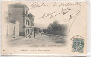 ALGERIE **  GUELMA  la prison et rue sadi carnot . edit . geiser . N°10 . carte precurseur .