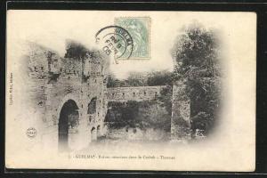 CPA Guelma, Ruines romaines dans la Casbah-Thermes