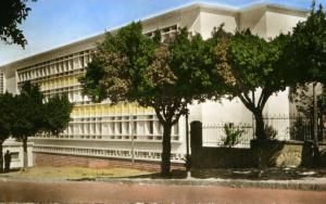 GUELMA...ECOLE DE GARCONS,AVENUE DE LA GARE...CPSM  PETIT  FORMAT