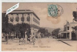 CPA/ALGERIE/GUELMAAVENUE SADI CARNOT/1906/PRECURSEUR