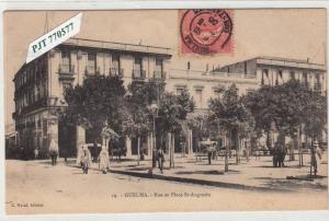 CPA/ALGERIE/GUELMA/RUE ET PLACE ST AUGUSTIN/1906/TTB