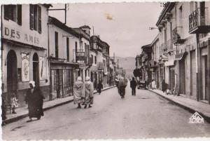 CPSM ALGERIE GUELMA Rue Saint Louis Commerce Café Bar des Amis Real Photo 1955