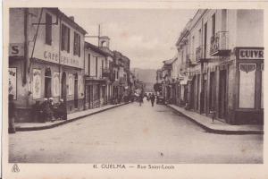 ALGERIE GUELMA RUE SAINT LOUIS.DEVANTURE D'UN CAFE