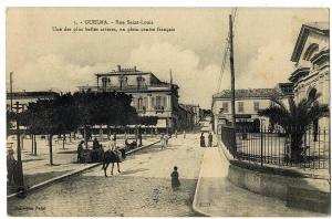ALGERIE   GUELMA  RUE SAINT LOUIS  UNE DES PLUS BELLES ARTERES EN PLEIN CENTRE FRANCAIS