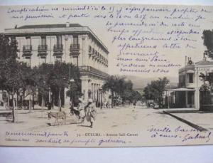 Guelma edit Nataf 34 Avenue Sadi carnot Timbree 1904 dos non divisé