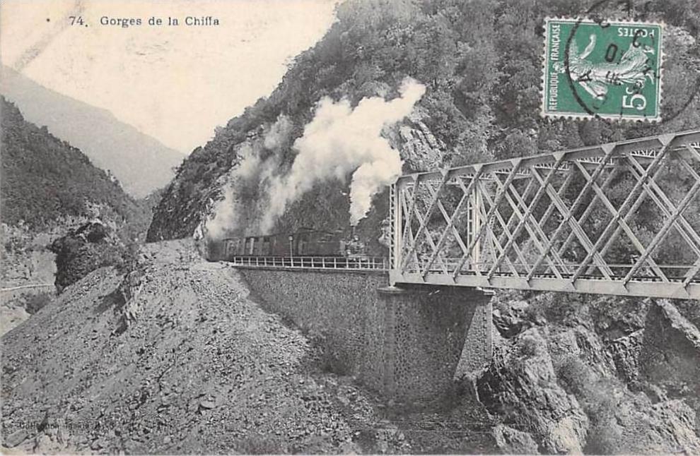 Afrique-Algérie  (Blida) Gorges de La Chiffa  (chemin de fer train vapeur)(Collection Idéale P-S n°74)*PRIX FIXE