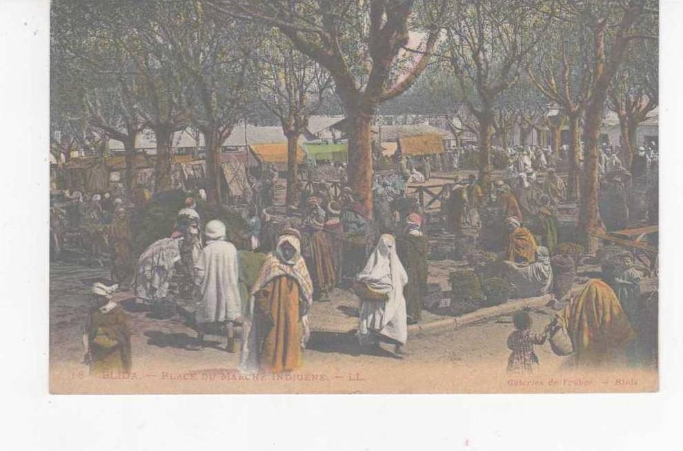 CPA-ALGERIE-1930-BLIDA-PL ACE DU MARCHE INDIGENE-ANIMEE-UN MARCHE