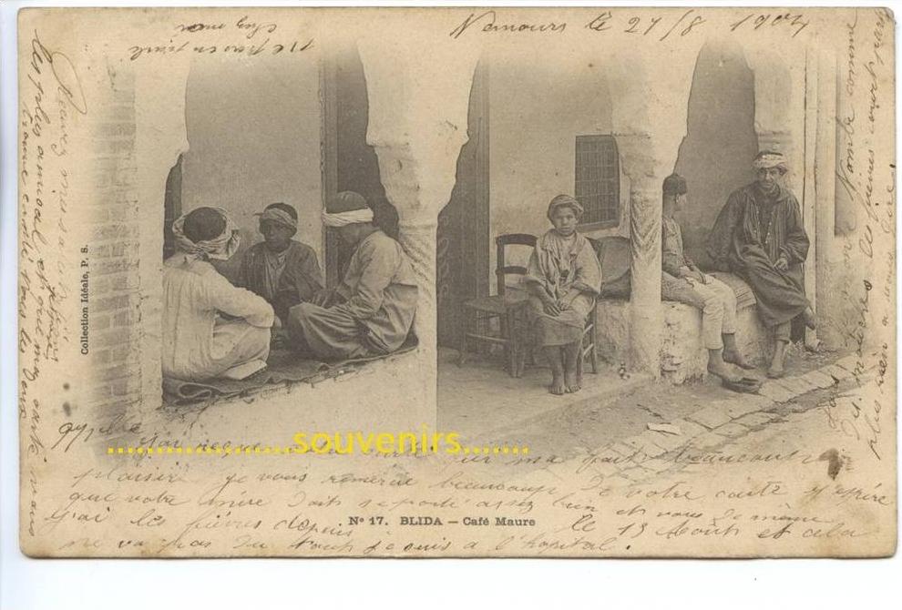 CPA   ALGERIE  BLIDA Café Maure , 1904 - ** prix nets **