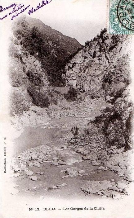 CPA ALGERIE BLIDA N°13 LES GORGES DE LA CHIFFA PRECURSEUR COLL. IDEALE P.S.