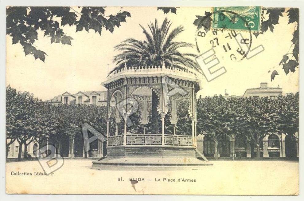 Blida (Algérie) - La Place d´Armes - Circulé en 1911