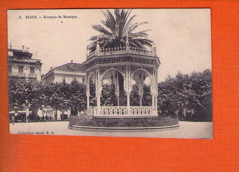 1 cpa blida kiosque de musique