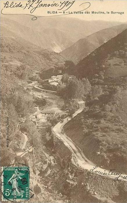 CPA / ALGERIE -  BLIDA -  LA VALLEE DES MOULINS, LE BARRAGE