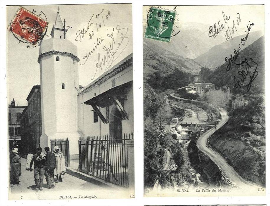 ALGERIE - BLIDA  2 CPA  La Mosquée - Vallée des Moulins