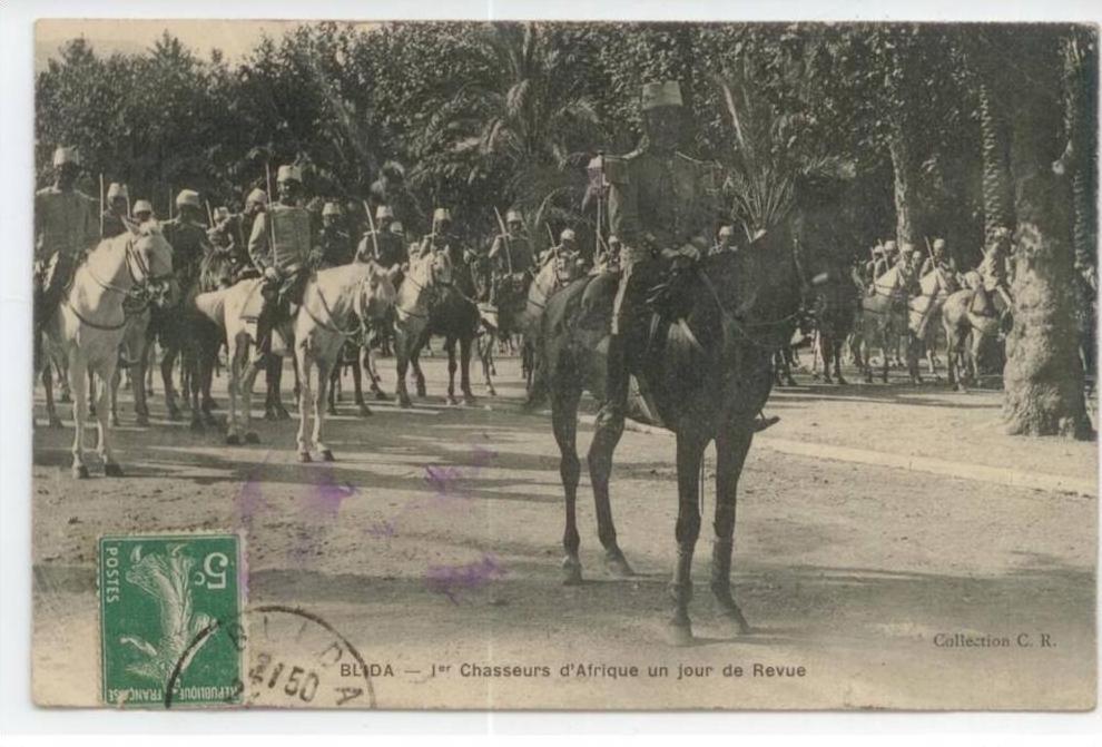 Algérie - BLIDA - 1er Chasseurs d'Afrique un jour de Revue