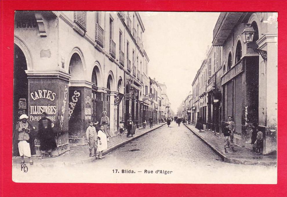 E-Algerie-267P234  BLIDA, rue d'Alger, magasin de cartes postales, cpa