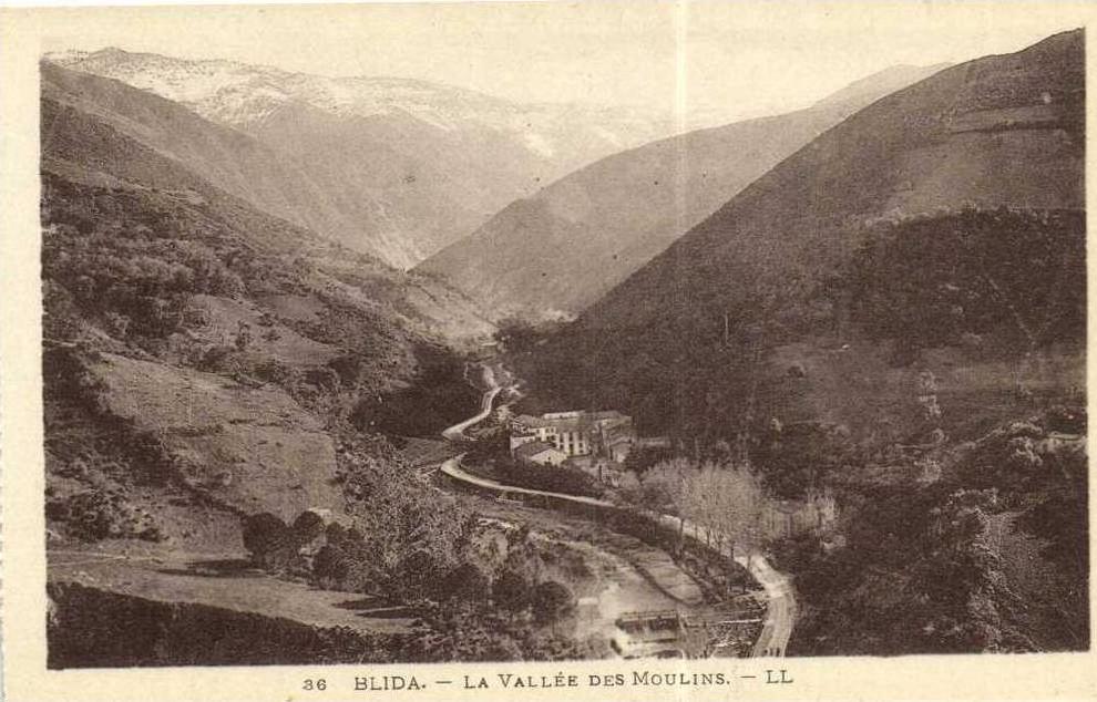 BLIDA  La Vallée des Moulins    Recto verso