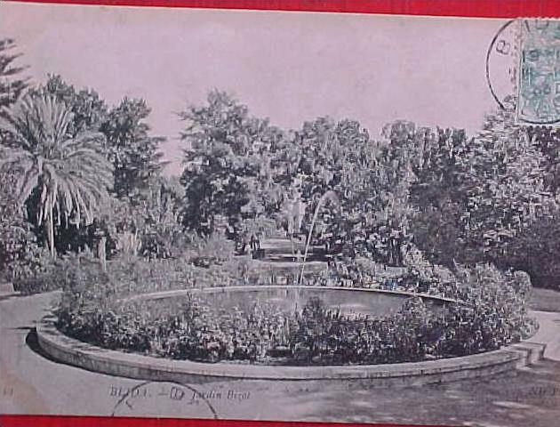 cpa ALGERIE , BLIDA , LE JARDIN BIZOT , 1905 voir détails     ** Achat Direct **