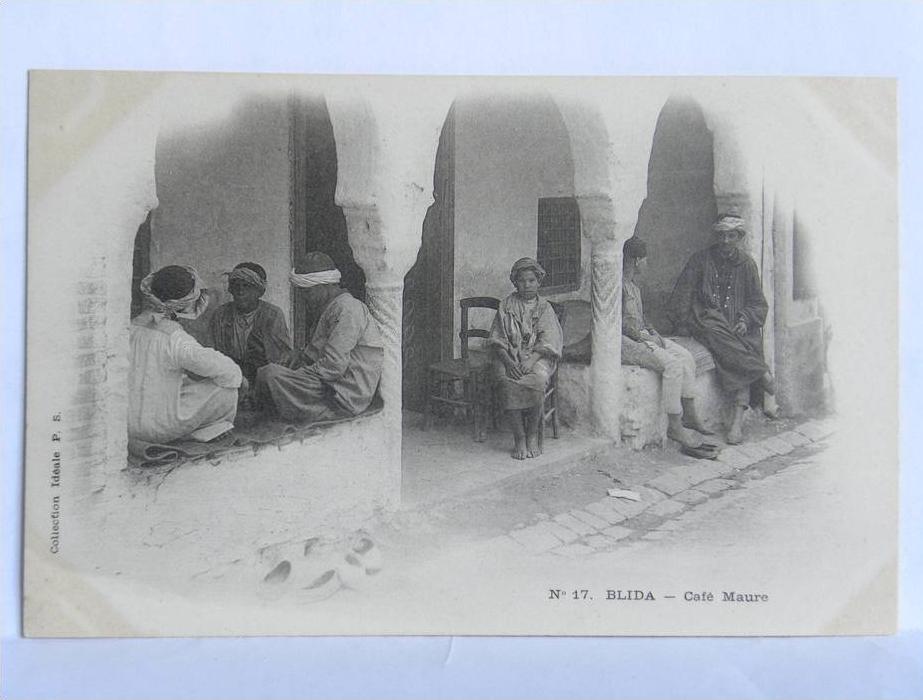 CPA   précurseur Algérie - 17 BLIDA - Café Maure