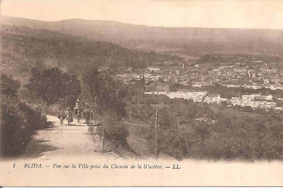 BLIDA (ALGERIE) Vue sur la Ville prise du Chemin de la Glacière en 1921