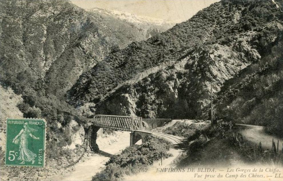 gorges de la chiffa -  vue prise du camp des chênes