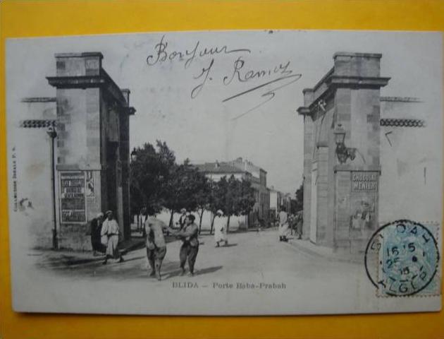 W012-CPA - Blida porte Baba-Prabah 1905