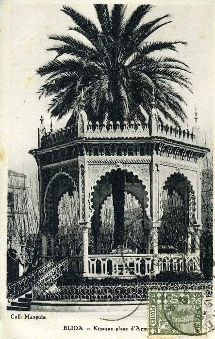 Blida   Kiosque Place d´ armes   + timbre BE