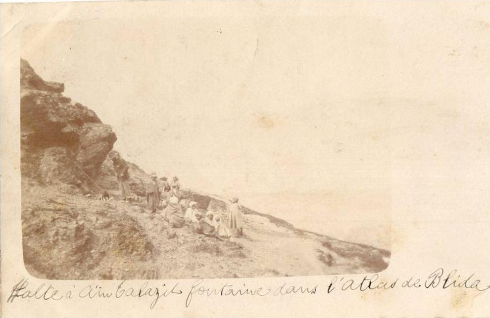 BLIDA environs (Algérie) carte photo fontaine de Ain Talazit ? dans l'Atlas de Blida animation