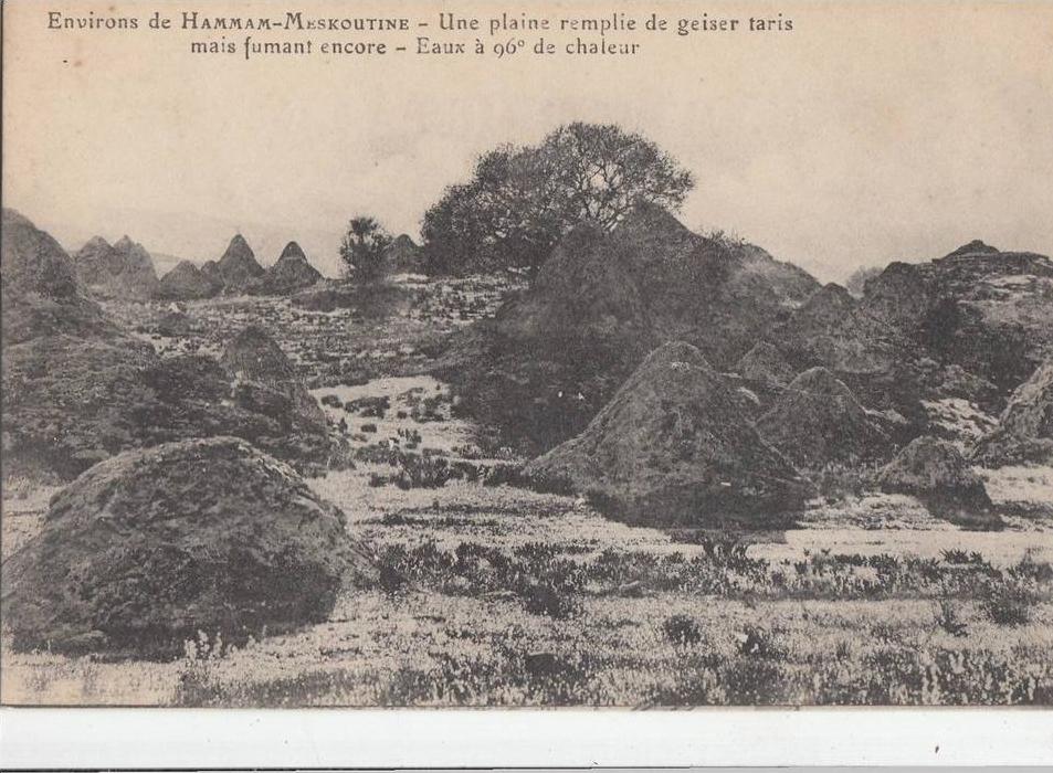 BR46162 Environs de Hammam Meskoutine une plaine remplie de geiser taris mais fumant encire      2  scans