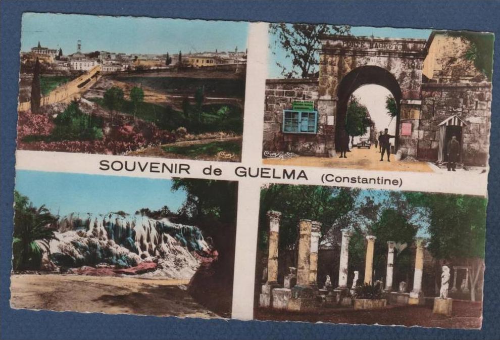 ALGERIE - CP COLORISEE SOUVENIR DE GUELMA ( CONSTANTINE ) - COMBIER CIM