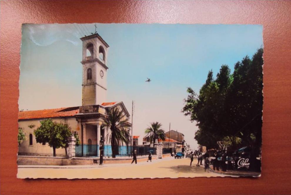 guelma - l'eglise et la rue saint augustin