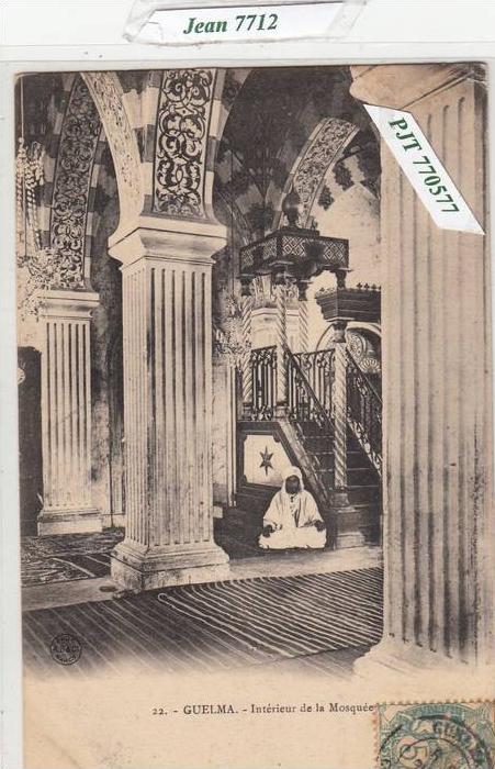 CPA/ALGERIE/GUELMA/INTERI EUR DE LA MOSQUEE/1906/TTB