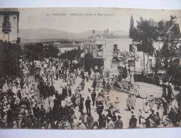 Guelma Edit Nataf 30 Hotel des Postes et Rue Carnot dos non divisé avant 1903