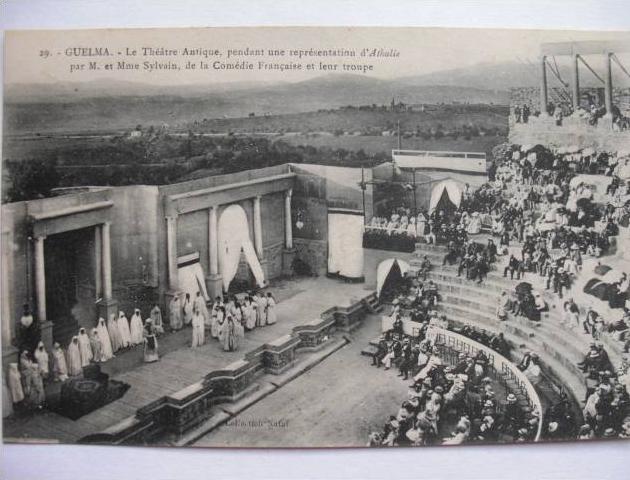 Guelma edit Nataf 29 Le Theatre antique Athalie M. et Mme Sylvain Comedie Française