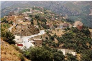 Vue sur la commune d'Iboudrarene, Tizi Ouzou