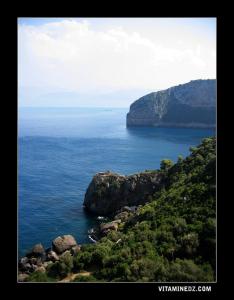 Vue panoramique sur la plage des aiguades