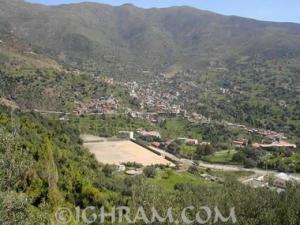 Vue sur le village d'ath melikeche, Tazmalt, Béjaia