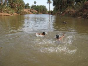 la natation dans dans les eaux douces